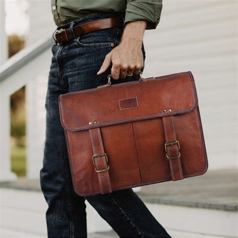 Large Real Leather Laptop Bag For Men — Classy Leather Bags