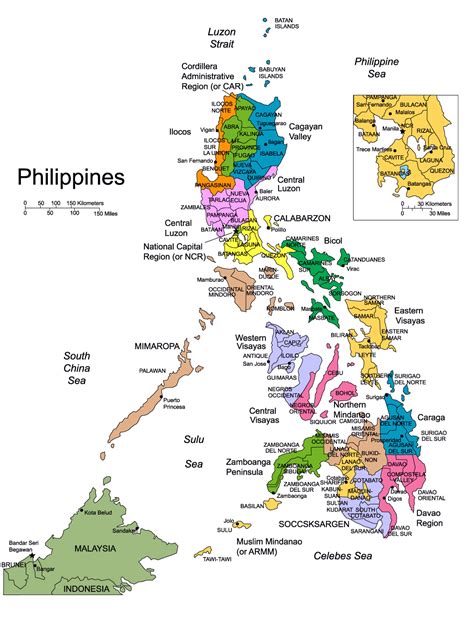 Detailed Administrative Map Of Philippines Philippines Detailed