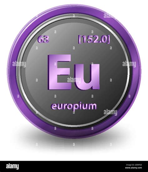 Europium Chemical Element Chemical Symbol With Atomic Number And