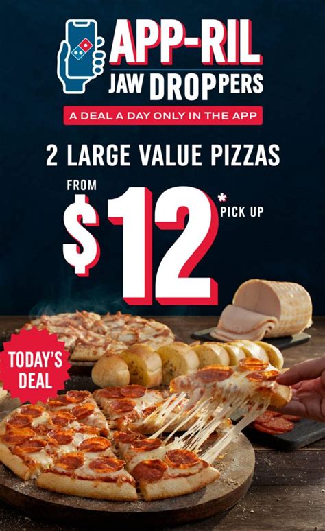 DEAL Domino S 2 Large Value Pizzas For 12 Via Domino S App 11