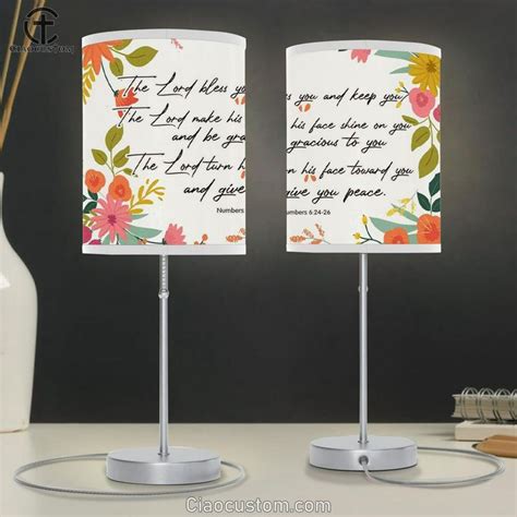 Bible Verse Lamp Art Numbers 624 26 The Lord Bless You And Keep You