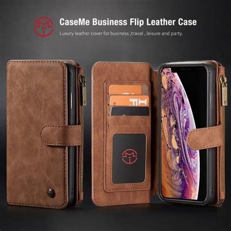 Caseme Real Leather Wallet Case For Iphone X Xs Xs Max Xr Genuine