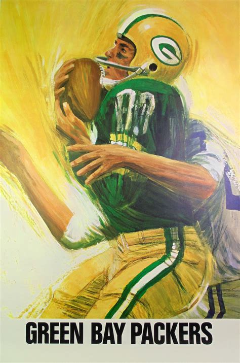 Vintage Packers 1960s Nfl Poster Art By David Boss Indiana Football