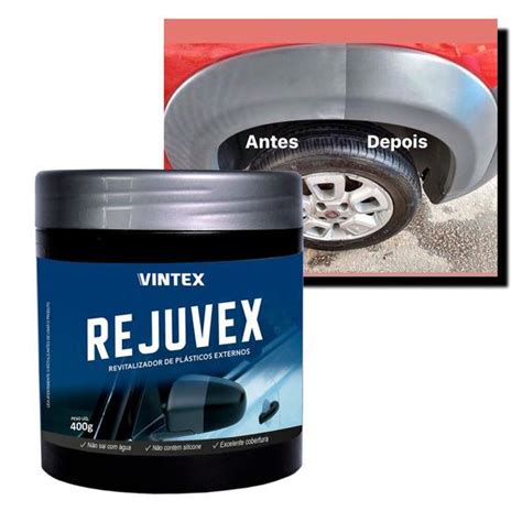 Rejuvex Revitalizador de Plásticos Vintex 400g Limpeza Automotiva