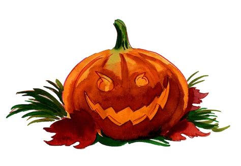 Premium Photo | A drawing of a pumpkin with a smiling face.