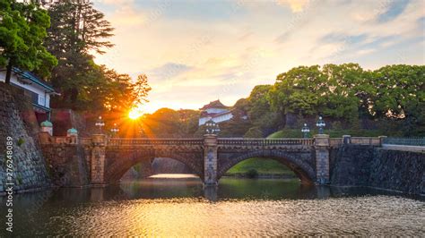 Nijubashi bridge in front of Tokyo Imperial palace built as a stone ...