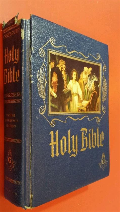 Vintage Masonic Heirloom Holy Bible Master Reference Edition