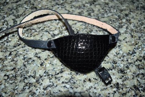 Black Dragon Leather Eye Patch With Adjustable Buckle Will Etsy