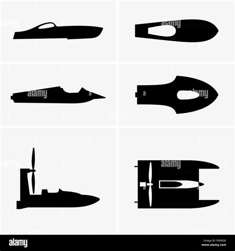 Hydroplane Boats Stock Vector Images Alamy