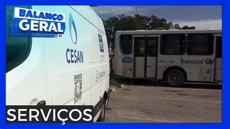 Agência móvel da CESAN está instalada em terminal de ônibus para