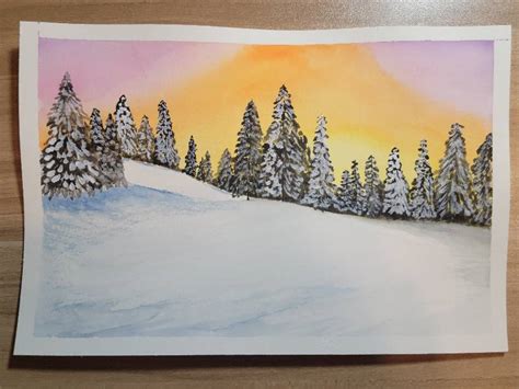 Winter Scene Drawings · Sketch A Day