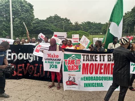 Endbadgovernanceprotest Hunger Protesters Converge On Abuja Stadium