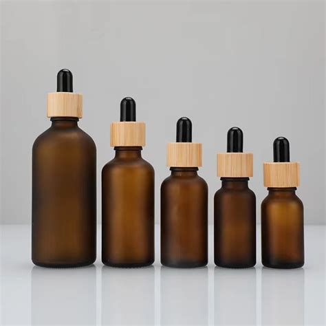 Frosted Cosmetic Bottle Set 15g 30g 50g Bamboo Cosmetic Packaging