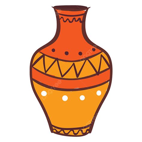 Flower Vase Clipart Hd Png Orange Flower Vase Vector Or Color