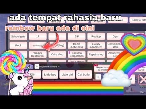 ADA TEMPAT RAHASIA BARU RAINBOW PELANGI DI SINI SAKURA SCHOOL