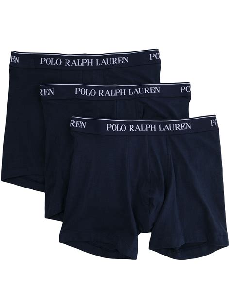 Polo Ralph Lauren Logo Waistband Boxer Briefs Set Of Three Farfetch