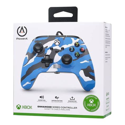 Control Al Mbrico Power A Xbox Blue Camo Bodega Aurrera Despensa A