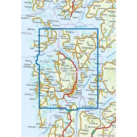 Stord Fitjar Dnt Hiking Map 150 000 I Norways Largest Map Store