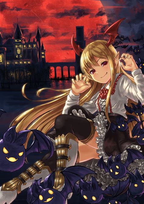 Michitarou Granblue Fantasy Vampy Shingeki No Bahamut Pointy Ears Thighhighs Wings 359764