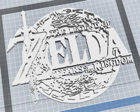 Stl File Zelda Tears Of The Kingdom Logo 😵・3d Printer Design To