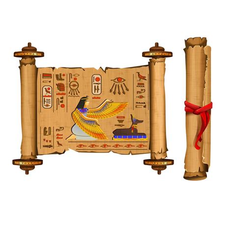 Antiguo Egipto Papiro Scroll Vector De Dibujos Animados Con Porn Sex