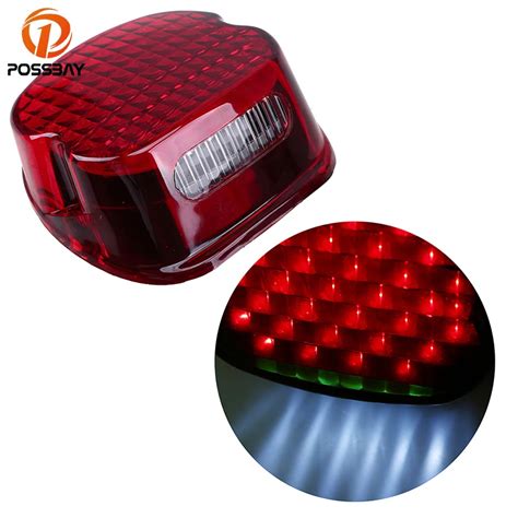 Possbay Universal Motorcycle Rear Taillight Motorbike Tail Light