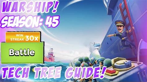 Warship Season 45 30 Win Streak Tech Tree Guide Boom Beach