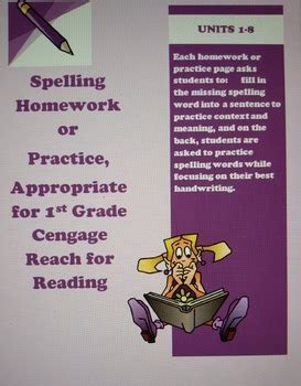 Spelling Homework Appropriate For 1st Grade Cengage Reach For Reading