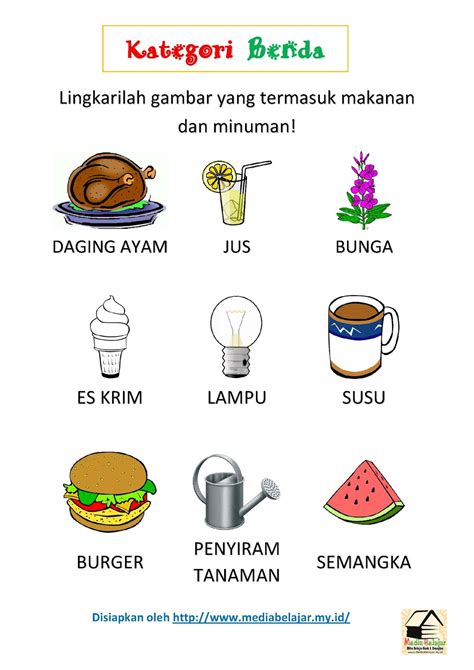 Mewarnai Gambar Makanan Dan Minuman