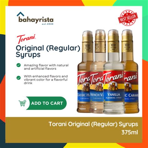 Torani Best Seller Regular Syrups 375ml Lazada Ph