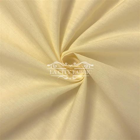 Beige Solid Poly Cotton Broadcloth Fabric By The Yard By The Roll Soft And High Quality Cotton