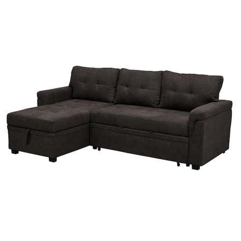 Homestock In Square Arm Piece Velvet L Shaped Sectional Sofa In