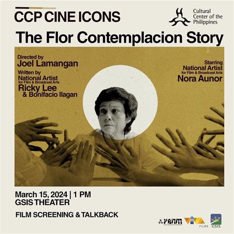 CCP CINE ICONS MARKS FIRST YEAR WITH THE FLOR CONTEMPLACION STORY