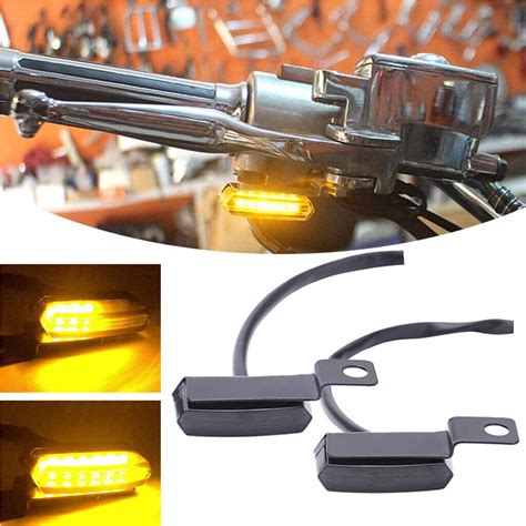 Motorcycle Sequential Led Turn Signal Flowing Handlebar Light For