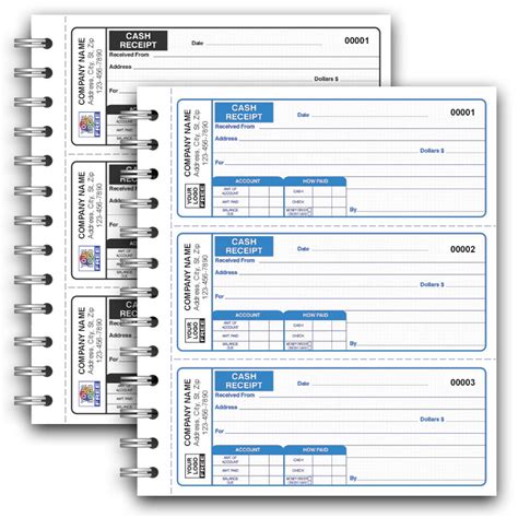 Custom Printed Receipt Books Custom Receipt Customized Invoice Book