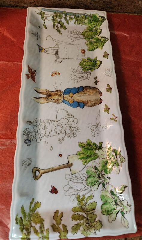 Beatrix Potter Porceline Peter Rabbit Sketch Easter Bunny Serving