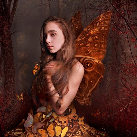 Photo Illustration Abigail With Butterflies Irene Liebler Fine Art