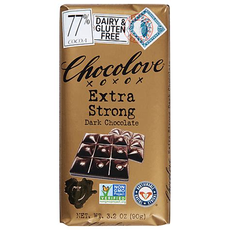 Chocolove Xoxox Premium Chocolate Bar Dark Chocolate Extra Strong