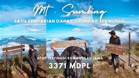 Pendakian Atap Tertinggi Ke Di Pulau Jawa Gunung Sumbing Via Garung