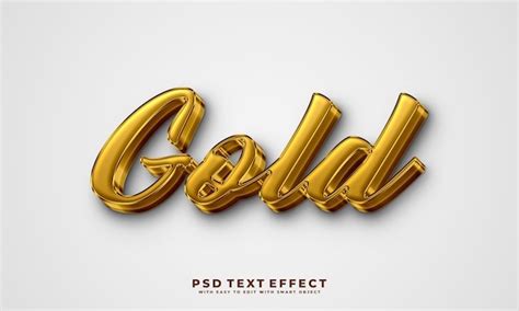 Premium Psd Gold 3d Editable Text Effect