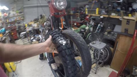 XS650 Gets New Shoes Tires Kenda Big Blocks YouTube