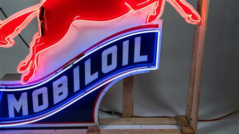 Mobiloil Pegasus Single Sided Neon Sign For Sale At Auction Mecum Auctions