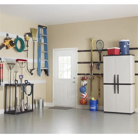 Rubbermaid Fasttrack Garage 6 Piece Satin Nickel Steel Multipurpose Storage Rail System In The