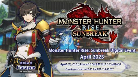 Monster Hunter Rise Sunbreak Digital Event Announced For April 19