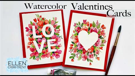 EASY Watercolor Valentine S Day Cards YouTube