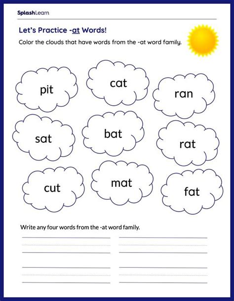 Rhyming Words Worksheets For Kindergarteners Online Splashlearn Worksheets Library