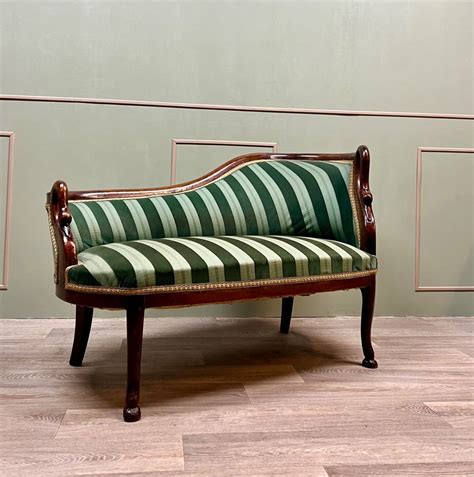 Proantic Mahogany Daybed With Swan Neck Empire Style 19th Century