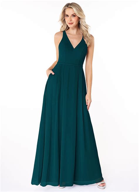 Pine Azazie Mimi Bridesmaid Dresses Azazie