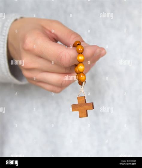 Praying Hands Holding Rosary Beads Hi Res Stock Photography And Images