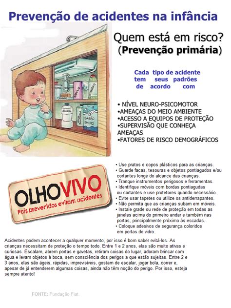 prevenção de acidentes na infancia Enfermagem